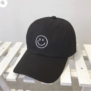 Black Smiley Face Cap
